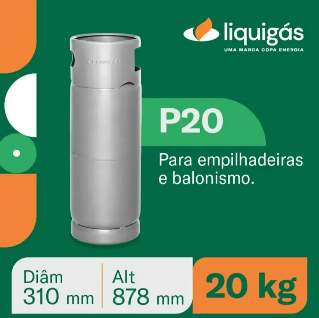 Gás Liquigás P-20 - (20kg) Empilhadeiras